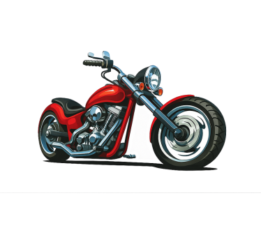 Vinilo de moto estilo crucero rojo - TenVinilo