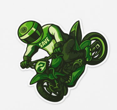 Vinilo de moto spray verde rider - TenVinilo