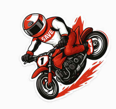 Vinilo de moto spray rojo rider - TenVinilo