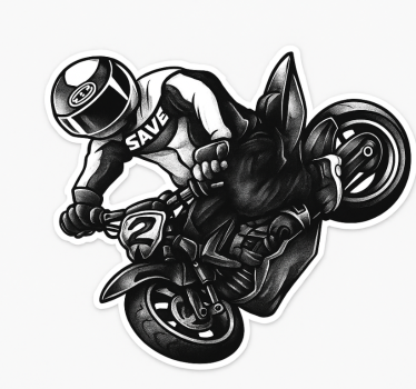 Vinilo de moto spray negro rider - TenVinilo