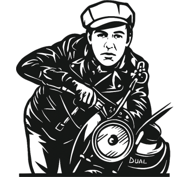 Vinilo de moto alma de motorista de hollywood - TenVinilo