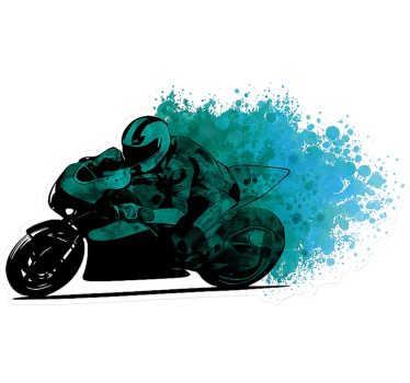 Vinilo de moto salpicadura azure - TenVinilo