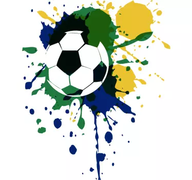 Vinilo fútbol para pared pelota de fútbol - TenVinilo