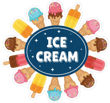 Calca para auto logo helado - TenVinilo