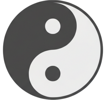Vinilo mampara baño yin yang minimalista - TenVinilo