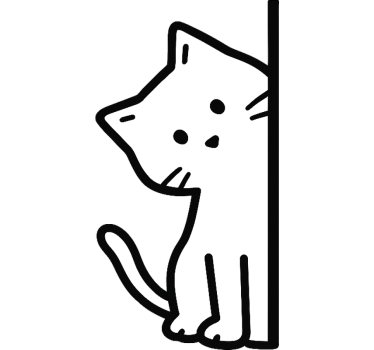 Calca para auto gato simple y bonito - TenVinilo