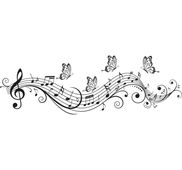 Calca para auto melodías de mariposas hermosas - TenVinilo