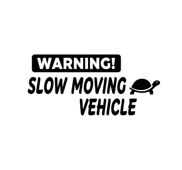 Calca para auto advertencia vehículo lento - TenVinilo