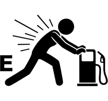 Calca para auto luchando por el tanque de gasolina - TenVinilo