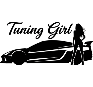 Calca para auto diseño negro chica tuning - TenVinilo