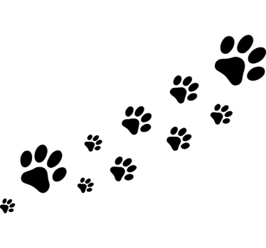 Calca para auto huellas de patas adorables - TenVinilo