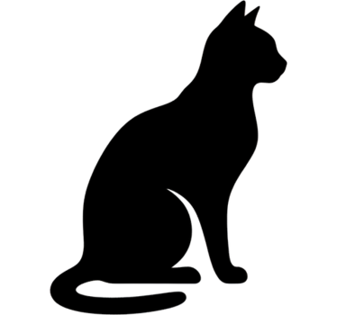 Calca para auto contorno de gato sentado - TenVinilo