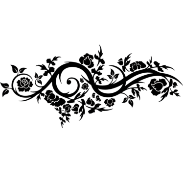 Calca para auto enredaderas de rosas artísticas - TenVinilo