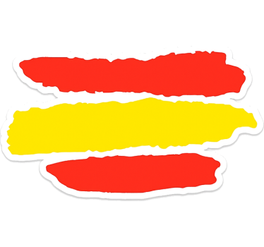 Calca para auto pincelada bandera españa - TenVinilo