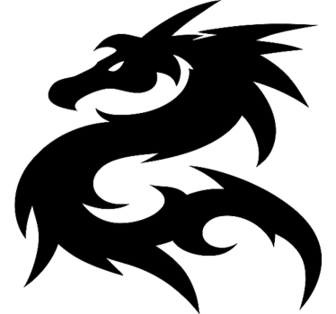 Calca para auto diseño de dragón mítico fantasy - TenVinilo