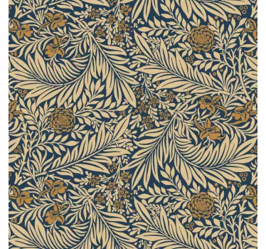 Vinilo para muebles patrón floral azul - TenVinilo