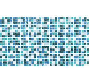 Vinilo para mueble de cocina de azulejos azules - TenVinilo