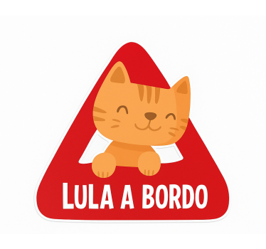 Vinilo decorativo personalizable tu gato a bordo - TenVinilo
