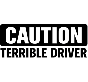 Calca para auto etiqueta de advertencia honesta - TenVinilo