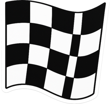 Calca para auto bandera de inicio de carrera - TenVinilo