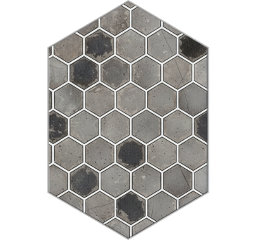 Azulejo adhesivo mármol hexagonal oscuro - TenVinilo