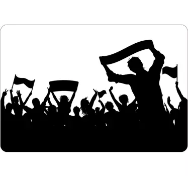 Vinilo portátil hinchada fútbol - TenVinilo