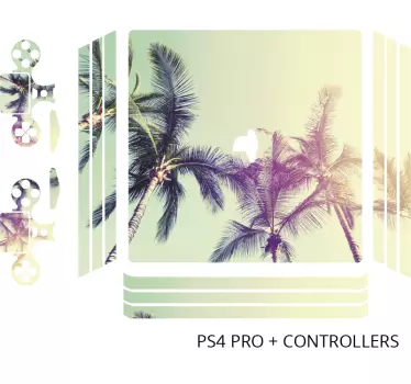 Vinilo de árbol paisaje palmera PS4 - TenVinilo