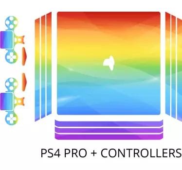 Vinilo PS4 colores arcoiris - TenVinilo