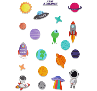 Calca para bicicleta gráficos de explorador espacial - TenVinilo