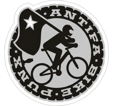 Calca para bicicleta declaración antifa - TenVinilo