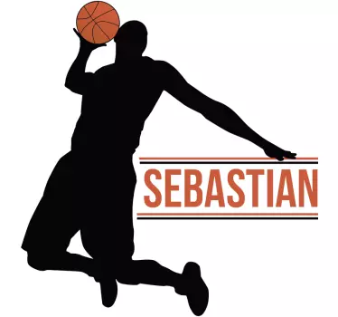 Vinilo baloncesto jugador de baloncesto con nombre - TenVinilo