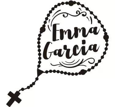 Vinilo para casa rosario con nombre - TenVinilo