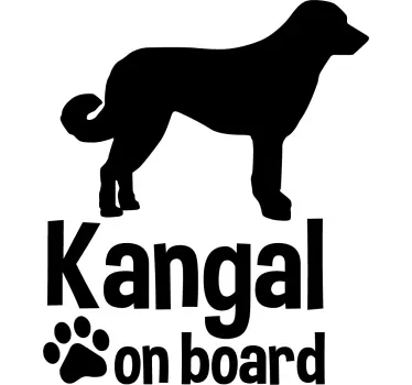 Pegatina para coche Kangal a bordo - TenVinilo