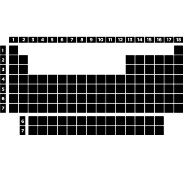 Pizarra adhesiva negra infantil tabla periódica - TenVinilo