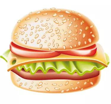 Pegatina bocata de hamburguesa - TenVinilo