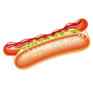 Adhesivo hot dog con ketchup - TenVinilo