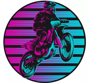 Vinilo moto Deportes de motocross de los 80 - TenVinilo