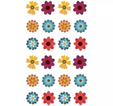 Vinilos para coches de flores coloridas - TenVinilo