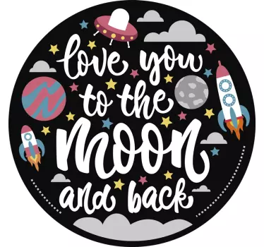 Vinilo espacio te amo hasta la luna - TenVinilo