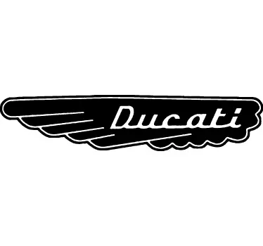 Pegatina moto logotipo Ducati antiguo - TenVinilo