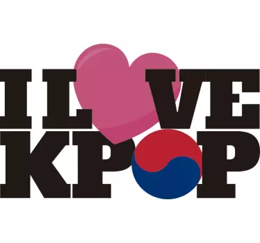Pizarra blanca adhesiva me encanta el kpop - TenVinilo