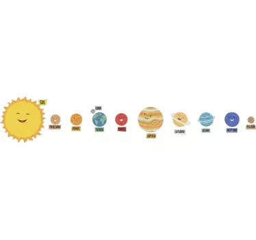 Vinilo adhesivo infantil sistema solar  - TenVinilo