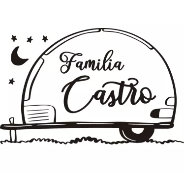 Vinilo autocaravana familia personalizado - TenVinilo
