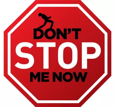 Pegatina pop Freddie Mercurie Don't Stop - TenVinilo