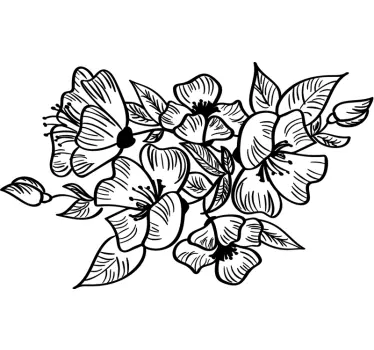 Pegatina para bodas coche filigranas florales - TenVinilo