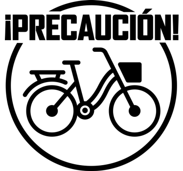 Vinilo automóvil precaución de ciclismo - TenVinilo