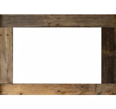 Vinilo de espejo de textura de madera vintage - TenVinilo