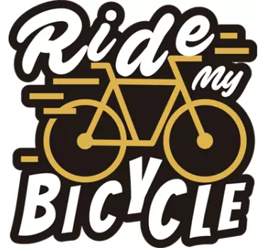 Pegatina bicicleta Quiero andar en bici - TenVinilo