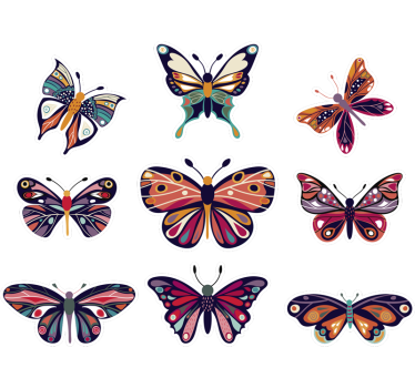 Vinilo para bebés para ventana de mariposas - TenVinilo