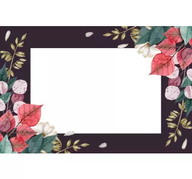 Vinilo espejo de decoración de flores  - TenVinilo